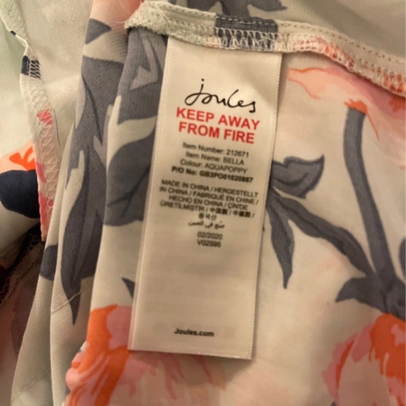 Joules pyjama top shirt size l 12 uk - Picture 5 of 6